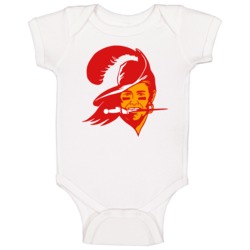 Tom Brady Pirate Hat Tampa Bay Football Player Trade Fan Baby One Piec