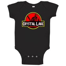 Camp Crystal Lake Jurassic Park Logo Parody Friday The 13th Jason Hall