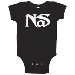 Nas Rapper Logo Rap Hop Hop Music Fan Grunge Look Baby One Piece
