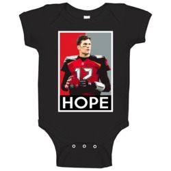 Tom Brady Hope Poster Tampa Bay Football Fan Baby One Piece