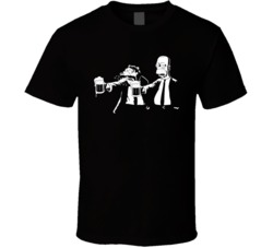 The Simpsons Pulp Fiction Parody Cartoon Fan T Shirt