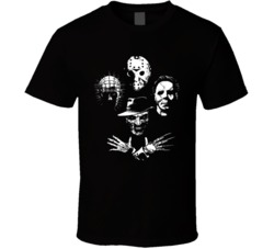 Freddy Krueger Michael Myers Jason Voorhees Pinhead Silhouette Horror 