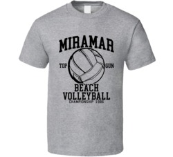Miramar Beach Volleyball Championship 1986 Top Gun Action Movie Fan T 