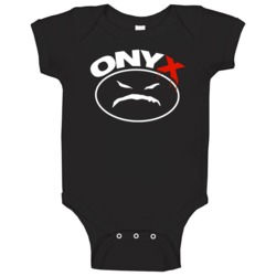 Onyx Logo 80s 90s Rap Group Hip Hop Music Fan Baby Baby One Piece