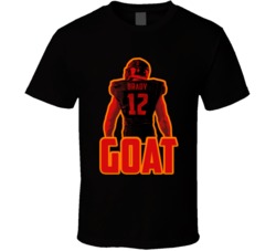 Tom Brady Jersey Back Goat Tampa Bay Football T Shirt