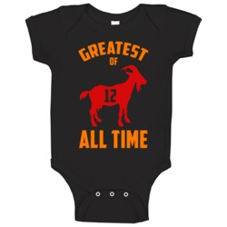 Goat Greatest Of All Time Tom Brady Tampa Bay Football Baby One Piece