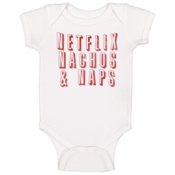 Netflix Nachos And Naps Funny Distressed Look Tv Baby One Piece