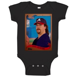 Kenny Powers Retro Look Baseball Card Fan Baby One Piece