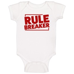 Rule Breaker Funny Couples Matching Baby One Piece