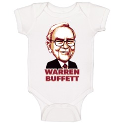 Warren Buffett Cartoon Politics Baby One Piece