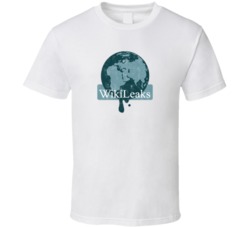 Wikileaks World Logo Tech Techie News Fan Worn Look T Shirt
