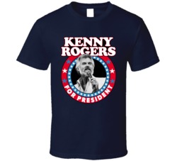 Kenny Rogers For President Country Music Icon Legend Fan T Shirt