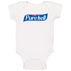 Pure Hell Purell Hand Sanitizer Logo Parody Baby One Piece