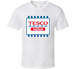 Tesco Value Toilet Paper Company Logo T Shirt