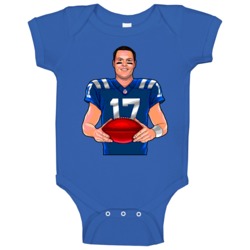 Phillip Rivers Indianapolis Football Cartoon Baby One Piece