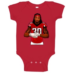 Todd Gurley Atlanta Football Cartoon Baby One Piece