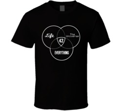 Venn Diagram 42 Answer To Everything Life Universe Hitchhiker's G