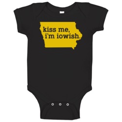 Kiss Me I'm Iowish St Patrick's Day Iowa Funny Baby Baby One