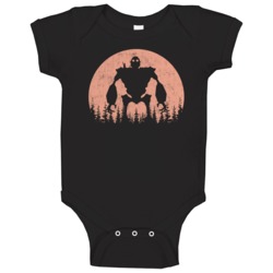 Iron Giant Red Moon Silhouette Animated Movie Fan Worn Look Baby Baby 