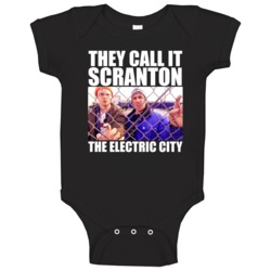 They Call It Scranton The Electric City The Office Baby One Piece