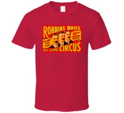 Robins Bros Big 3 Ring Circus Retro Poster T Shirt