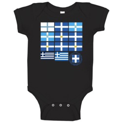 Evolution Of Greece Flags Coat Of Arms Greek Pride Baby One Piece