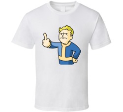 Middle Finger Fallout Vault Boy Video Game T Shirt