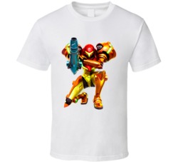 Samus Aran Metroid Video Game T Shirt