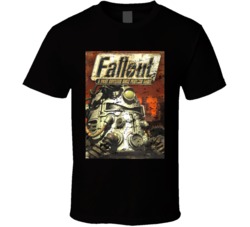 Fallout A Post Nuclear Role Playing Game Cover Distressed Look T Shirt
