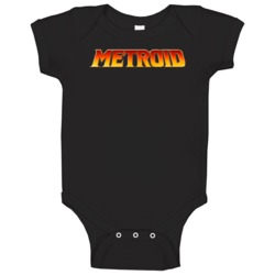 Metroid Military Science Fiction Video Game Logo Baby One Piece