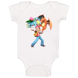 Pokemon Characters Ash Video Game Baby One Piece