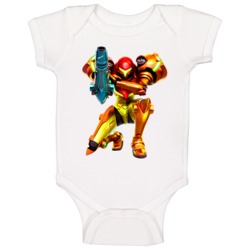 Samus Aran Metroid Video Game Baby One Piece