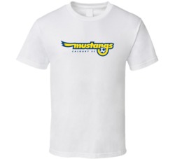 Calgary Mustangs Sc A-league Soccer Fc Team Retro Logo T Shirt