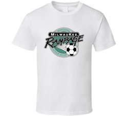 Milwaukee Rampage A-league Soccer Fc Team Retro Logo T Shirt