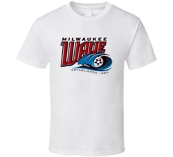Milwaukee Wave United A-league Soccer Fc Team Retro Logo T Shirt