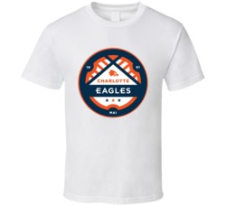 Charlotte Eagles A-league Soccer Fc Team Retro Logo T Shirt