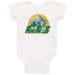 Rochester Rhinos A-league Soccer Fc Team Retro Logo Baby One Piece