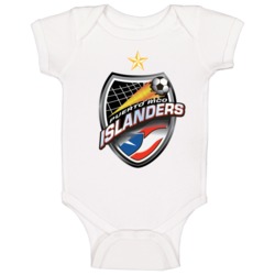 Puerto Rico Islanders A-league Soccer Fc Team Retro Logo Baby One Piec
