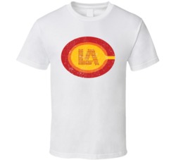 La Los Angeles Strings World Team Tennis League Retro Team Logo T Shir