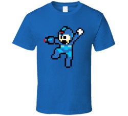 Mega Man 8 Bit Character Video Game T Shirt