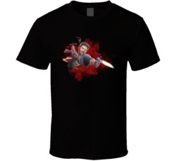 Uncharted Nathan Drake Video Game Flames T Shirt