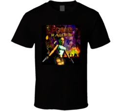 Tomb Raider Retro Video Game Cover T Shirt