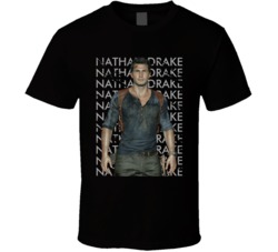 Uncharted Nathan Drake Video Game T Shirt