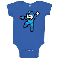 Mega Man 8 Bit Character Video Game Baby One Piece