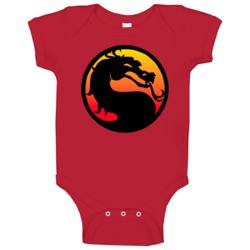 Mortal Kombat Video Game Logo Baby One Piece