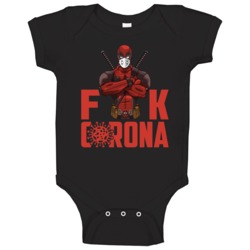 Deadpool Fck Virus Comic Fan Baby Baby One Piece