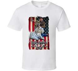 Make America Exotic Again Joe Exotic Tiger King American Flag T Shirt