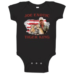 Joe Exotic Tiger King American Flag Water Color Baby One Piece