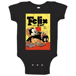 Felix The Cat Cartoon Vintage Comic Book Cover Issue 20 Grunge Worn Lo