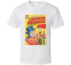 Cap'n Crunch Berries Retro Cereal Box Vintage Worn Look T Shirt